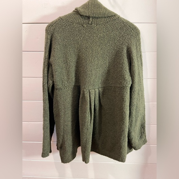💚 SARAH SPENCER – Olive Green Open Front Cardigan (L/G) - Picture 4 of 8